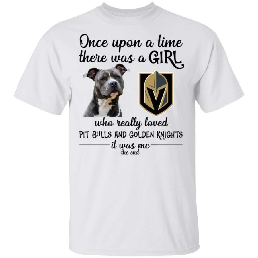 A Girl Really Loved Vegas Golden Knights And PitBull Dog Shirt HT209