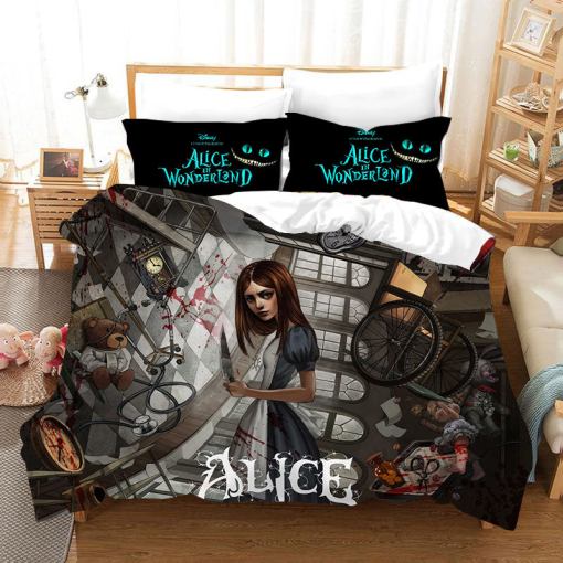 Alice In Wonderland 6 Duvet Cover Pillowcase Home Decor 3D Bedding Set 2