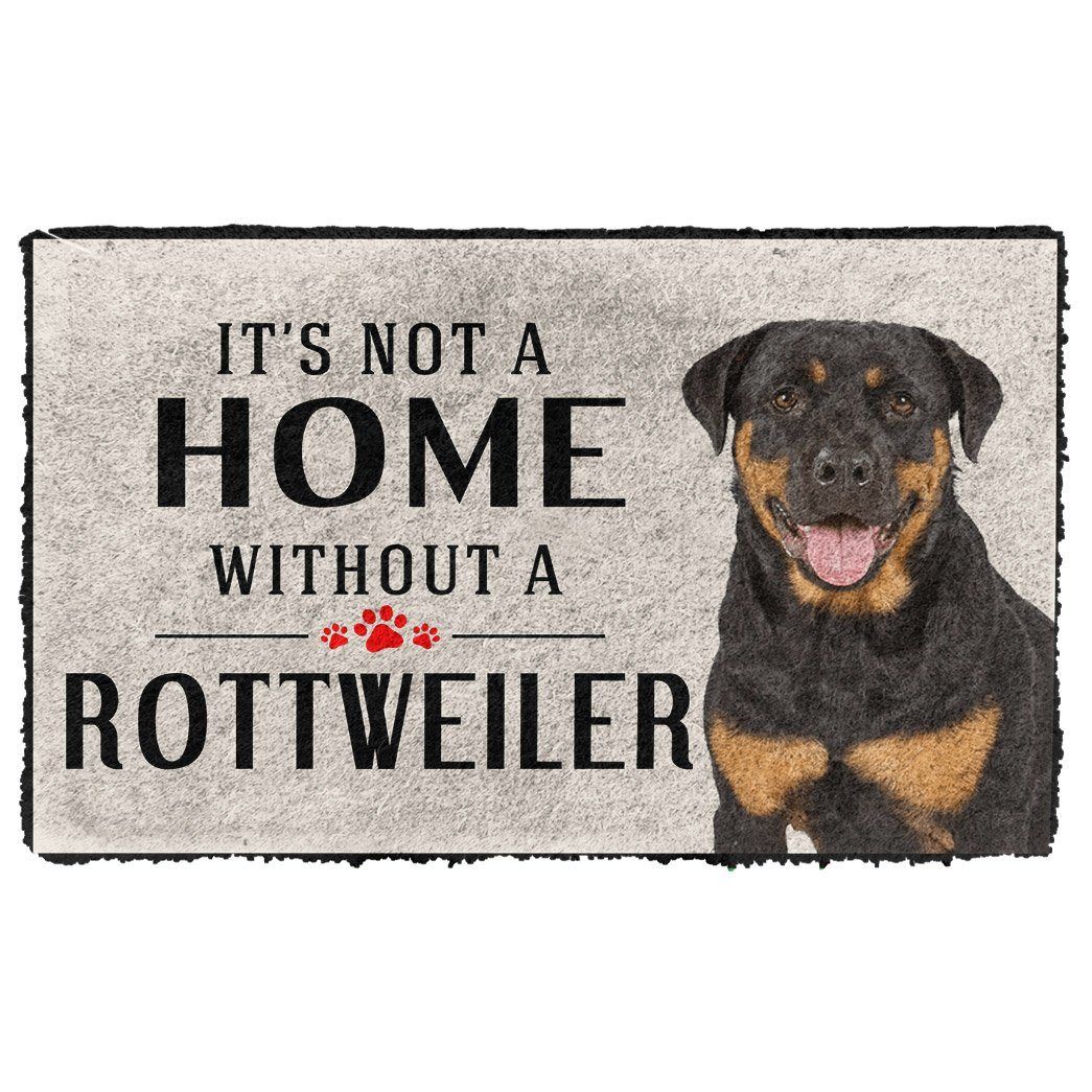 Gearhumans 3D Its Not A Home Without A Rottweiler Custom Doormat