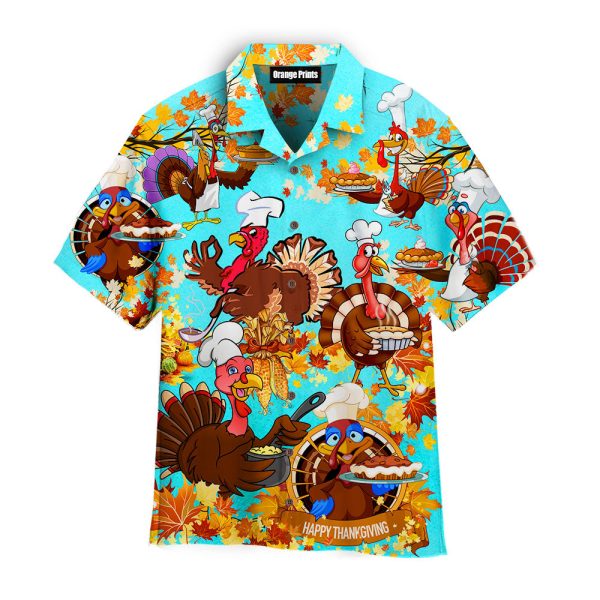 Happy Thanksgiving Turkey Hawaii Shirt For Men Women Ha90048