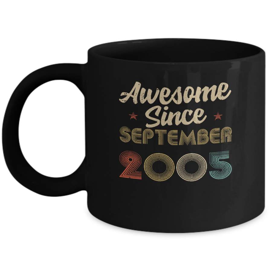 Awesome Since September 2005 Vintage 15th Birthday Gifts Mug