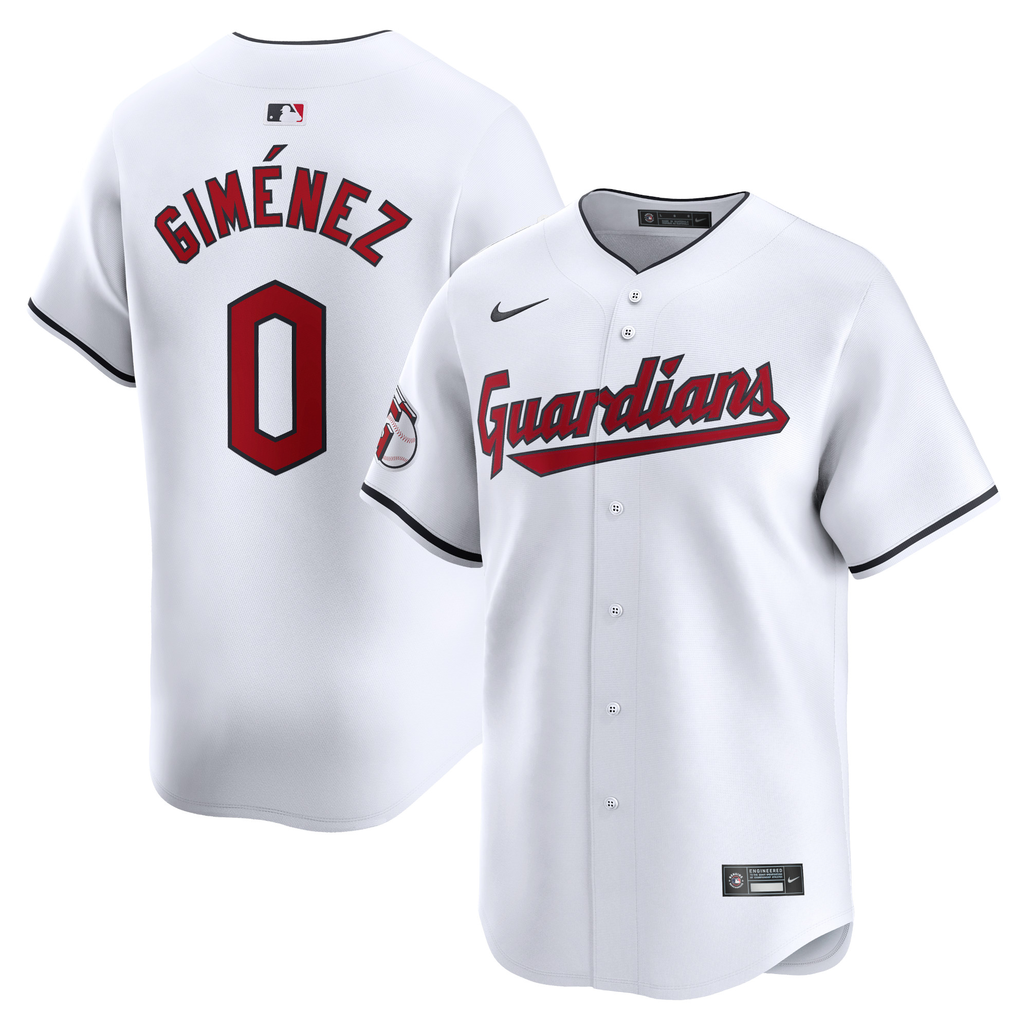 Andres Gimenez Cleveland Guardians Home Limited Player Jersey – White