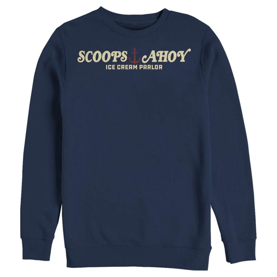 Stranger Things Men’s Scoops Ahoy Nautical Logo  Sweatshirt