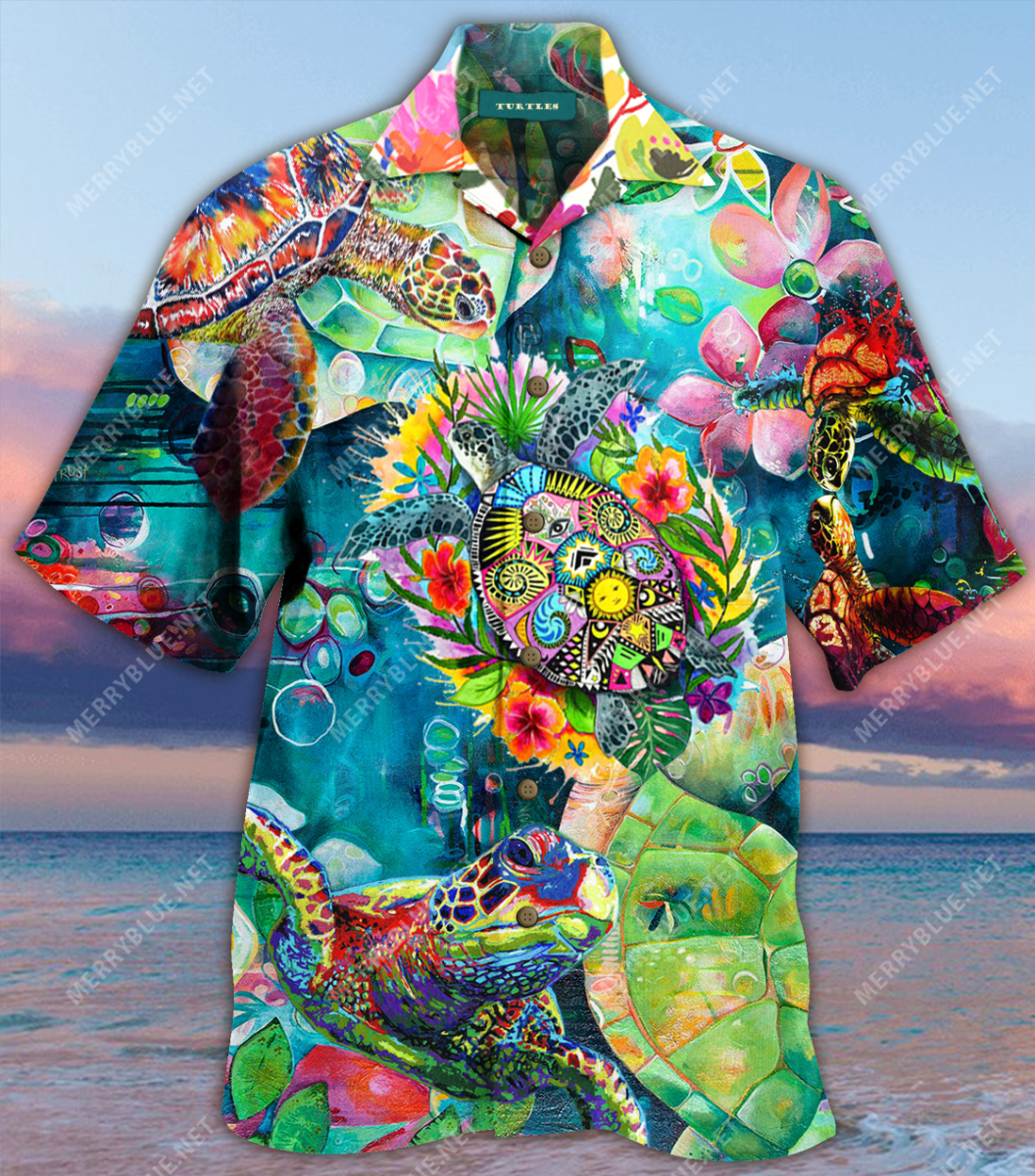 Colorful Turtle Unisex Hawaiian Shirt Ha22751