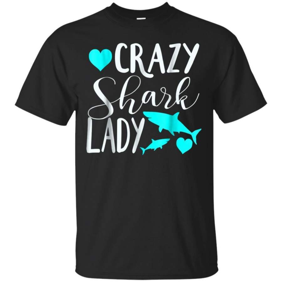 AGR Crazy Shark Lady Shirt Shark Lovers Gift Tshirt Jaq T-shirt