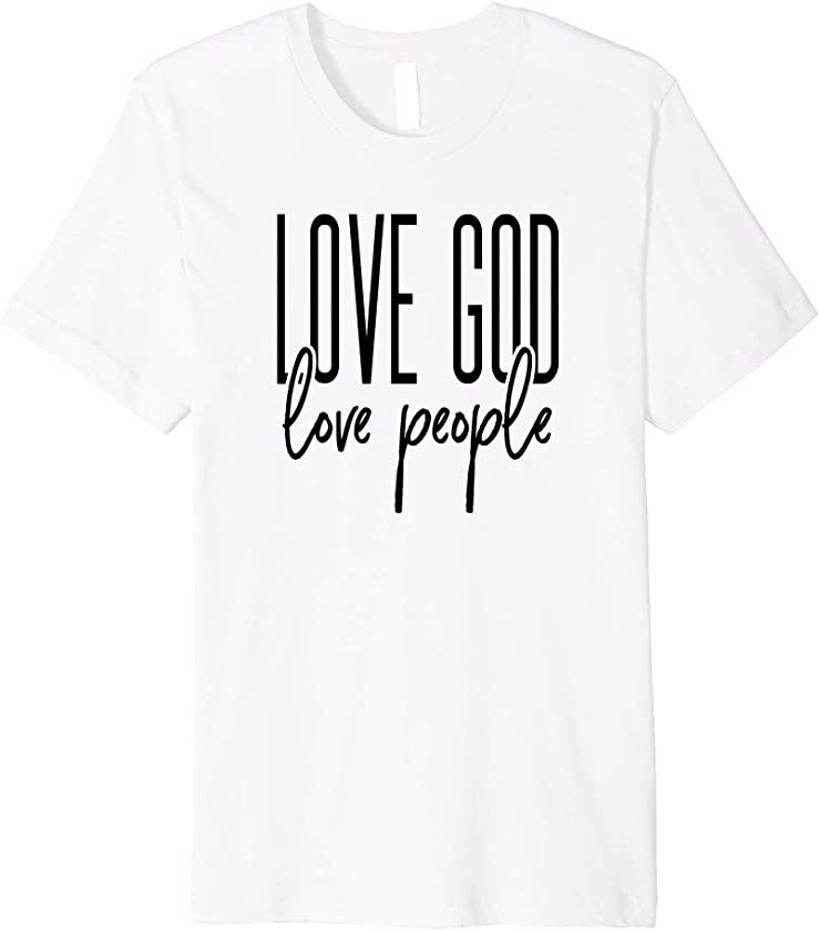 Vintage Love God Love People – Christian gift idea Premium T-Shirt