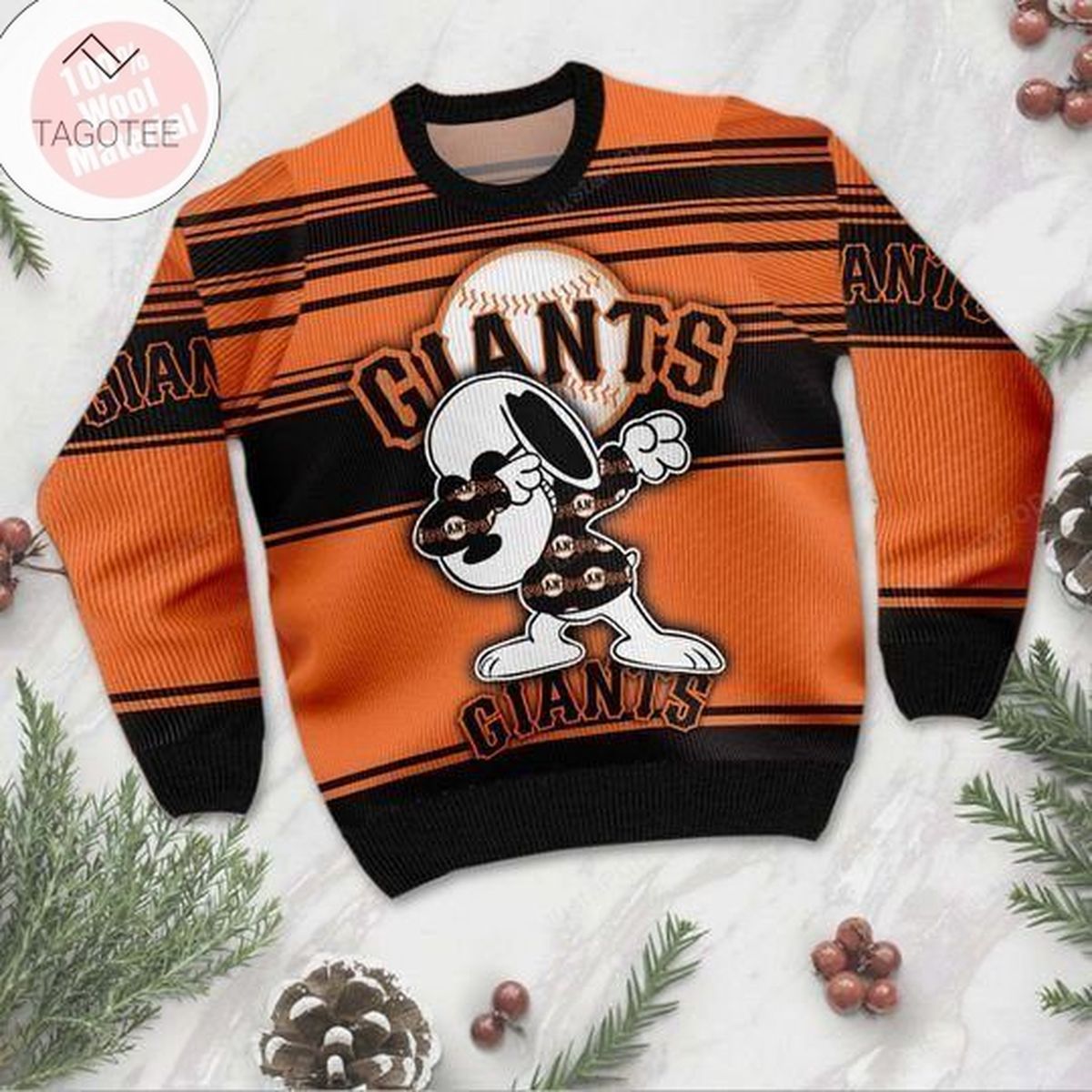 San Francisco Giants Snoopy Gift For Fan Ugly Wool Sweater Christmas