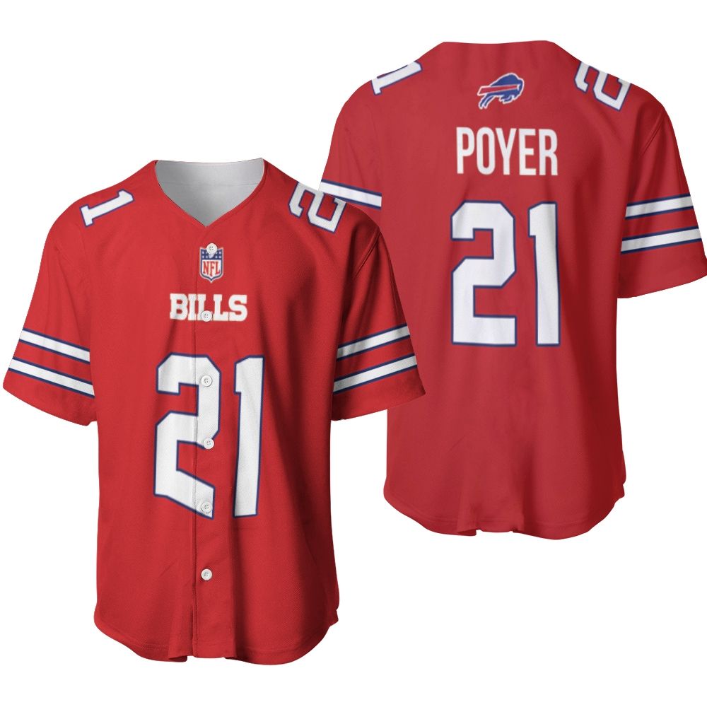 Buffalo Bills Jordan Poyer #21 Great Player NFL American Football Red Color Rush Jersey Style Gift For Bills Fans Baseball Jersey