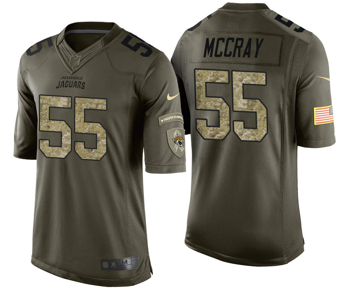 Lerentee Mccray Jacksonville Jaguars Green Camo Salute To Service Jersey