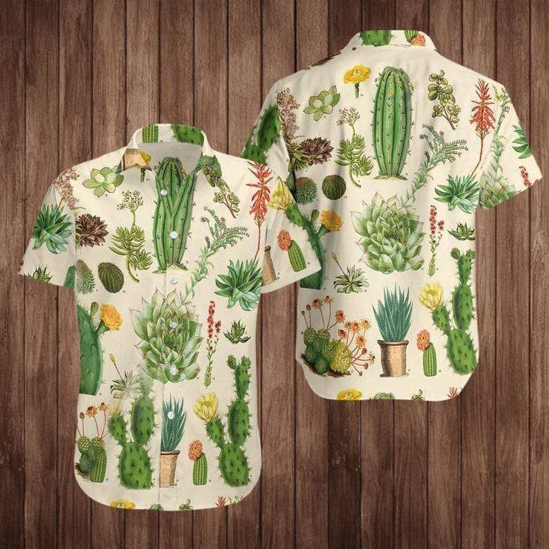 Cactus Tropical Hawaii Aloha Shirts H Ha16829