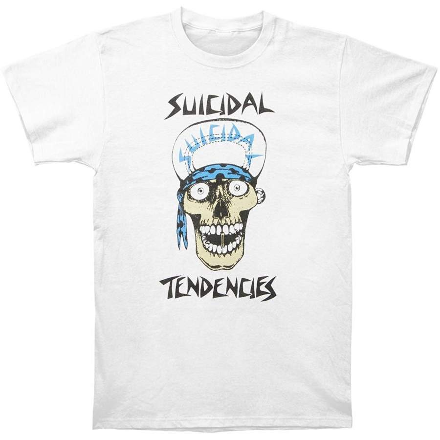 Fashion Suicidal Tendencies Men’s Skull White Cotton T-Shirt