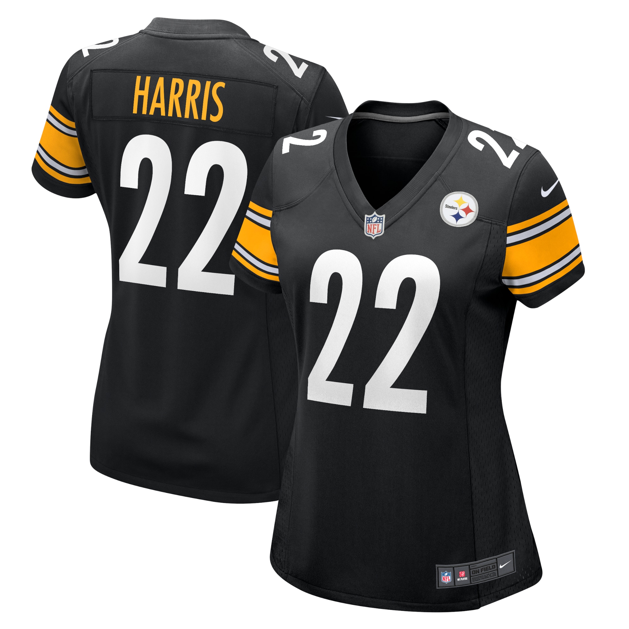 Women’s Pittsburgh Steelers Najee Harris Black Team Game Jersey