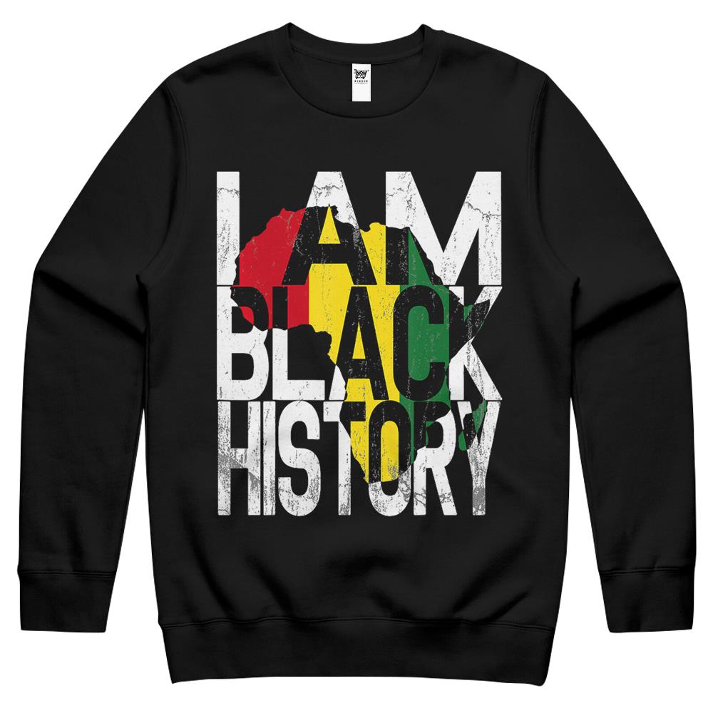 I Am Black History Month African American Pride Crewneck Sweatshirt