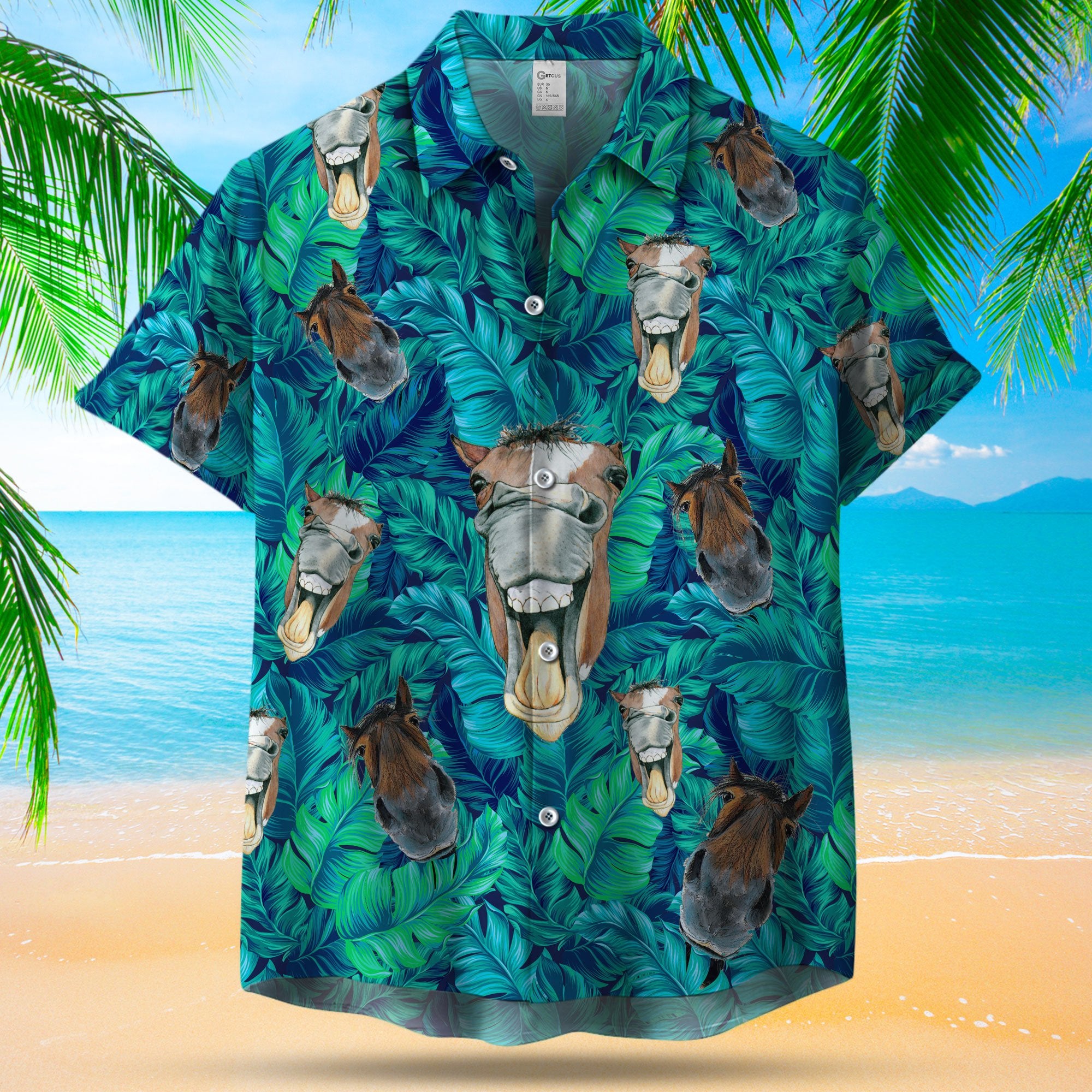 Crazy Horse Seamless Pattern Hawaii Shirt Ha18284