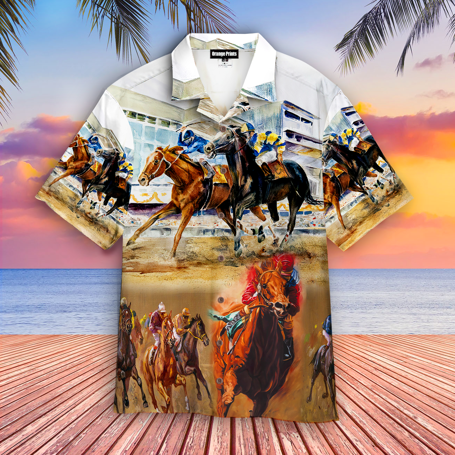 Horse Racing Hawaii Shirt For Men Women Ha34526