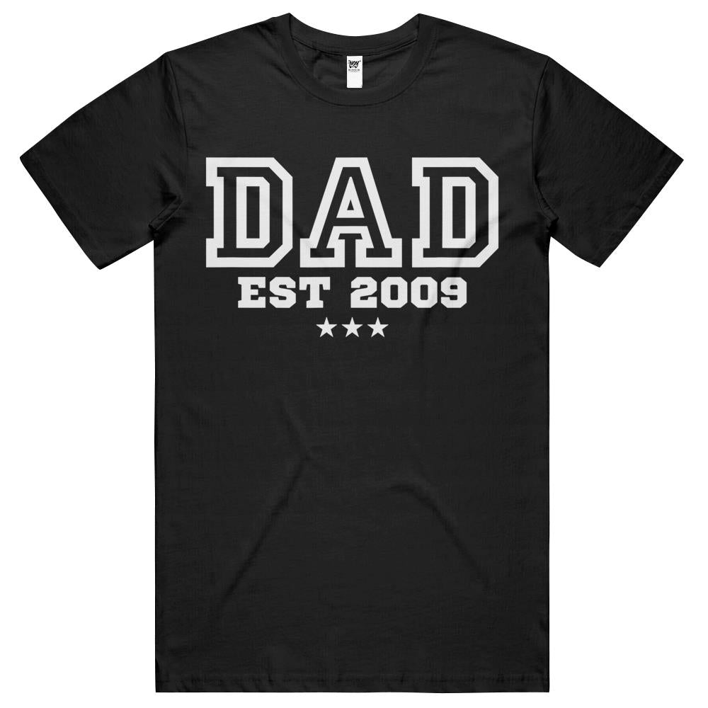 Mens Dad Established 2009 Father’S Day Gift T Shirts