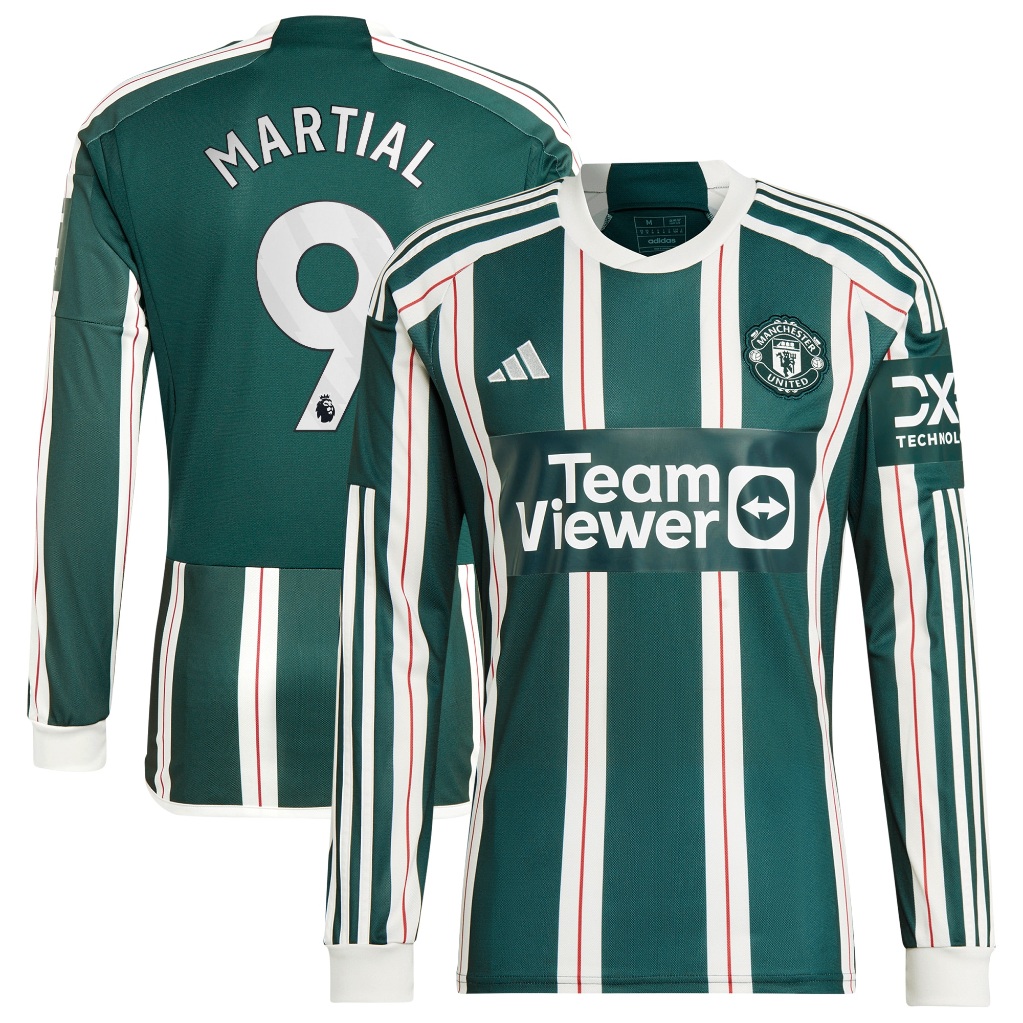 Anthony Martial Manchester United 2023/24 Away Long Sleeve Replica Player Jersey – Green