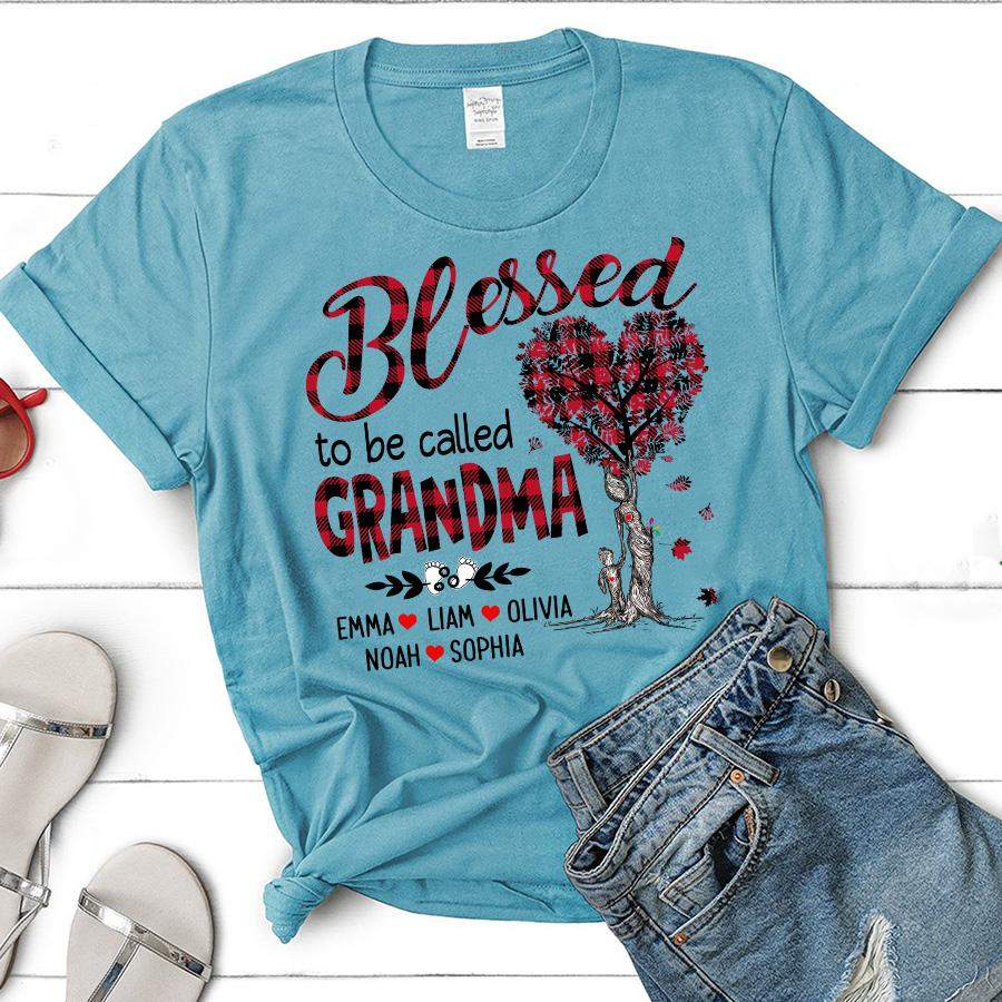 Tree – Blessed To Be Called Grandma | Personalized T-Shirt