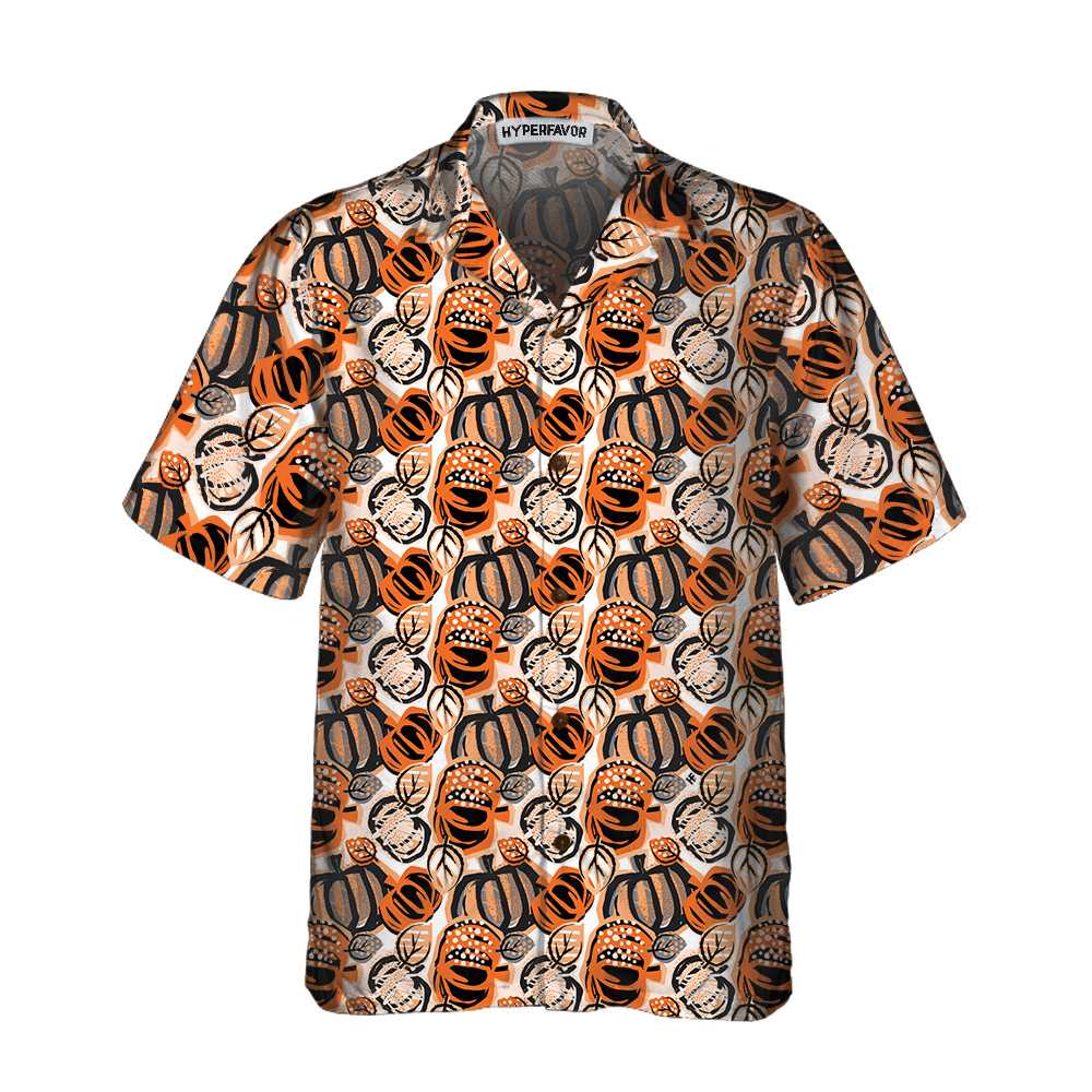 Trendy Painted Thanksgiving Pumpkin Hawaii Hawaii Shirt For Men Ha37578