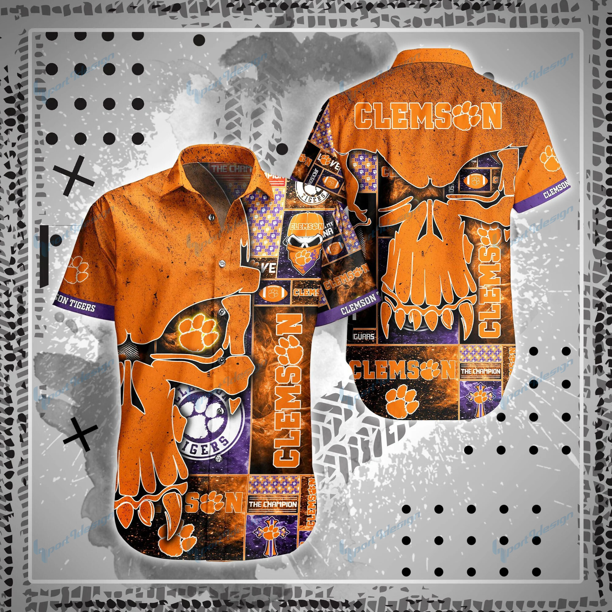 Clemson Tigers Shirt And Shorts Bg70