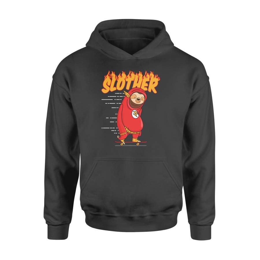 Skater Hoodie Flash Sloth Hoodie Gifts for Skateboarders Gift for Skater Gift for Best Friend Gifts for Men for Him Skateboards Hoodie