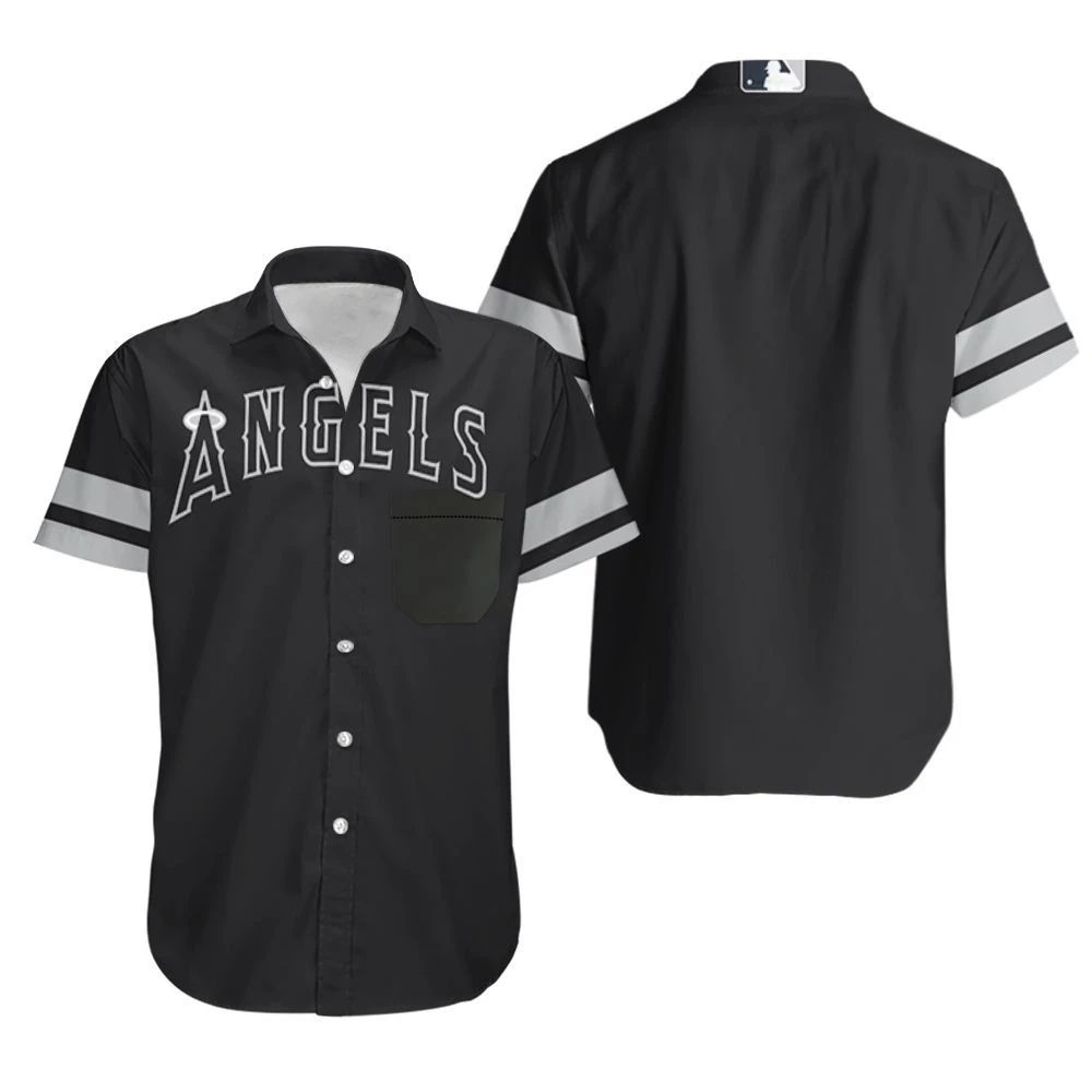 Los Angeles Angels Black 2019 Jersey Inspired Style Hawaii Shirt Ha61615