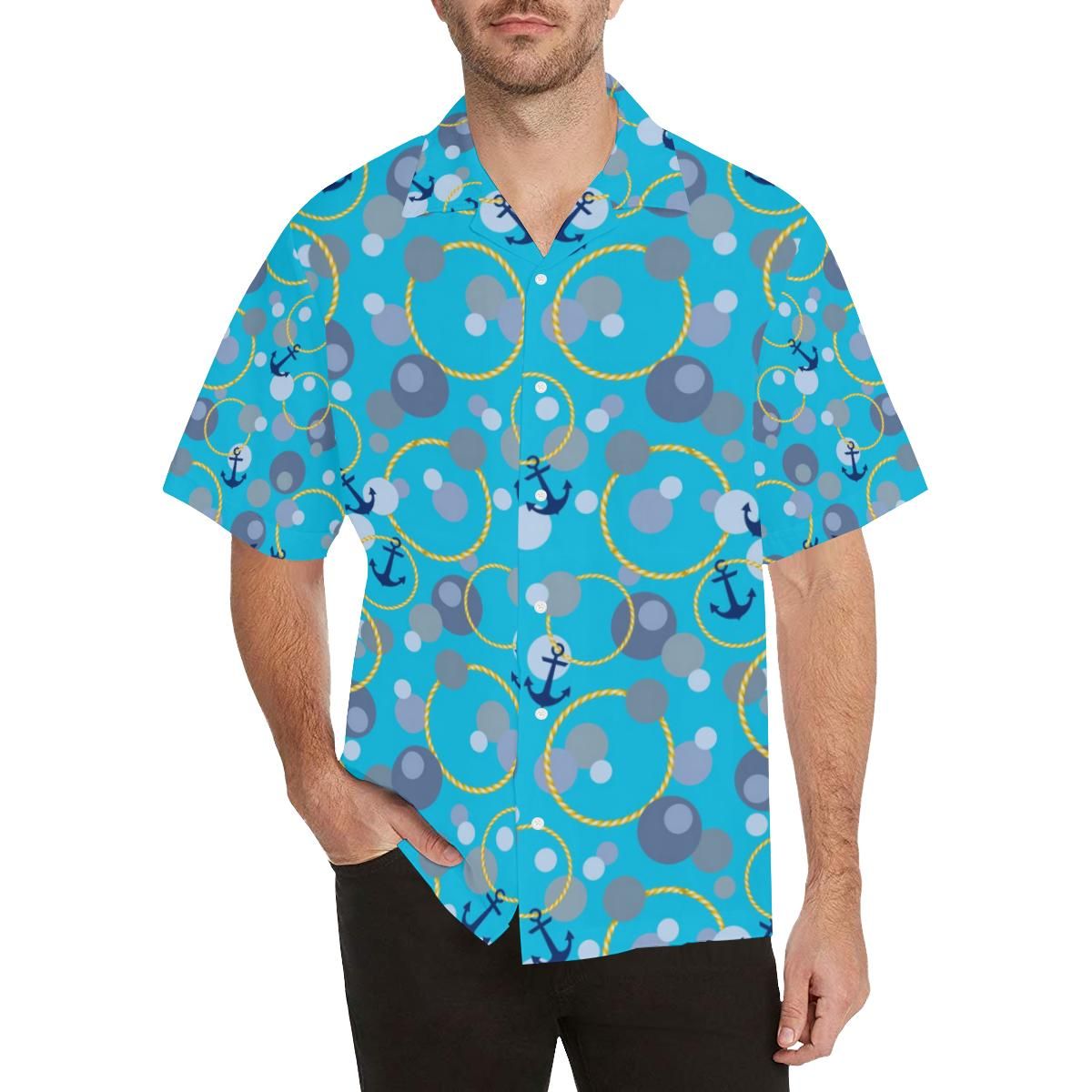 Anchor Circle Rope Pattern All Over Print Hawaii Shirt Ha92161