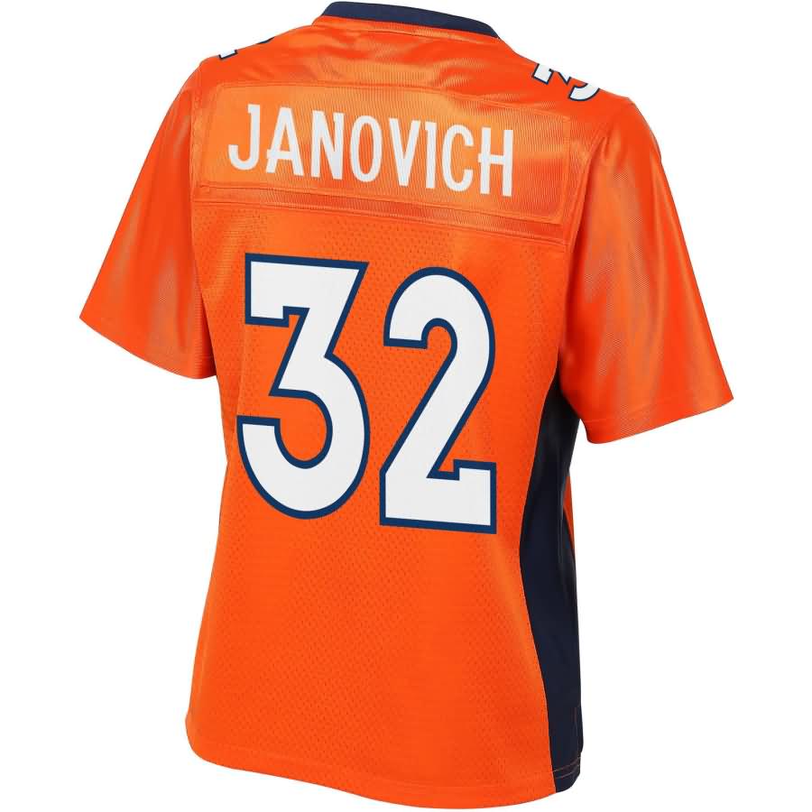 Andy Janovich Denver Broncos NFL Pro Line Womens Player Jersey – Orange