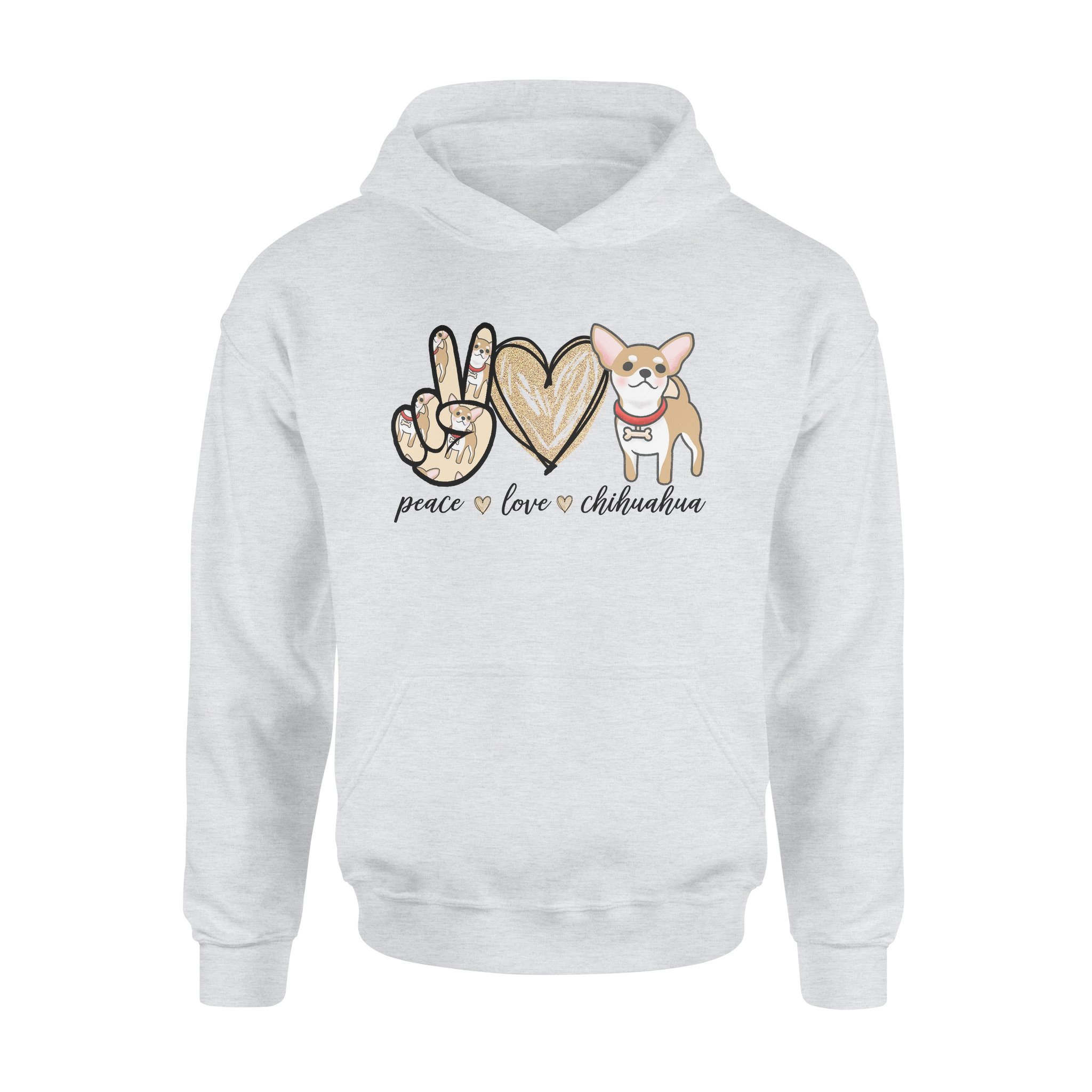 Peace Love Chihuahua – Premium Hoodie