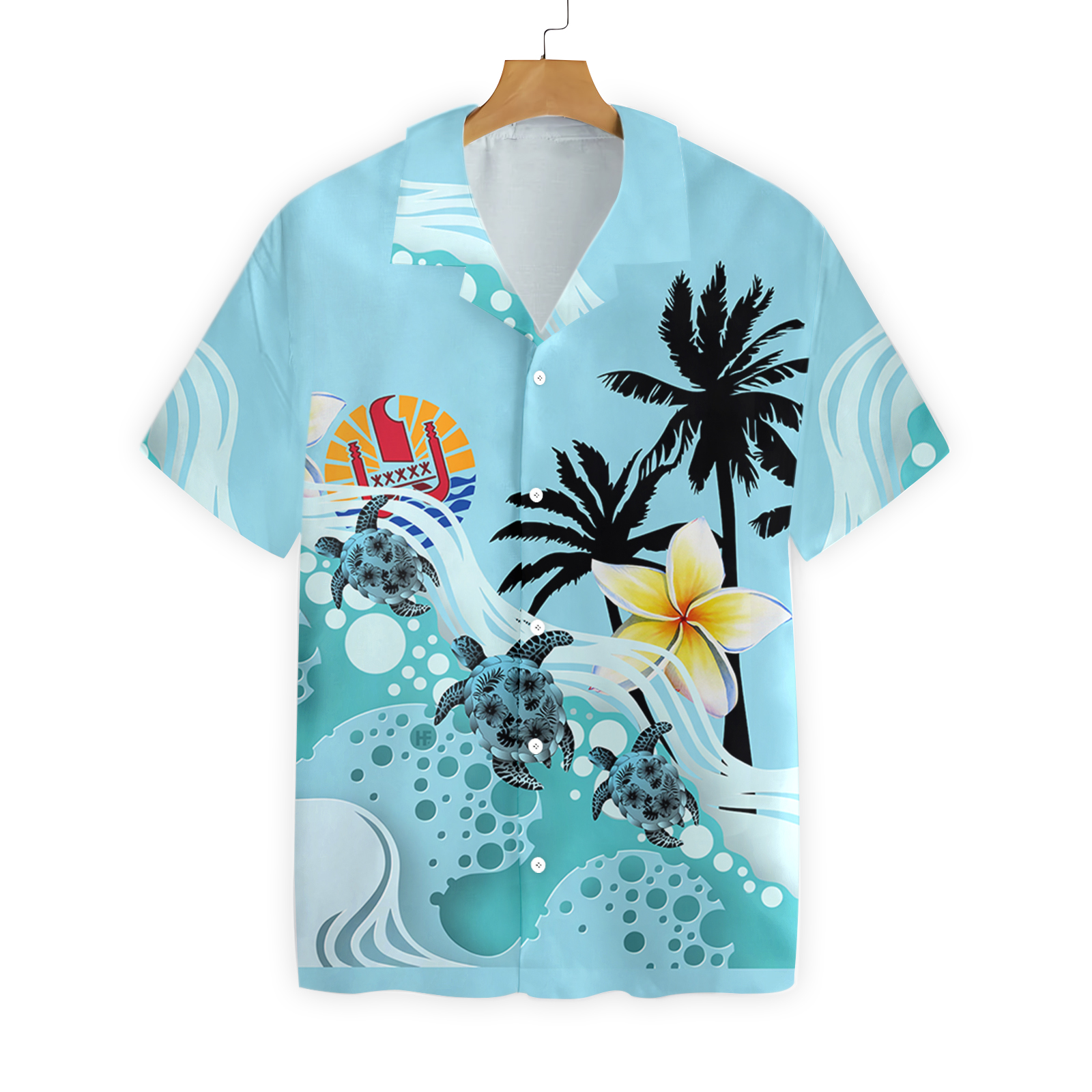 Tahiti Blue Turtle Hibiscus 0207 Hawaii Shirt Ha104777