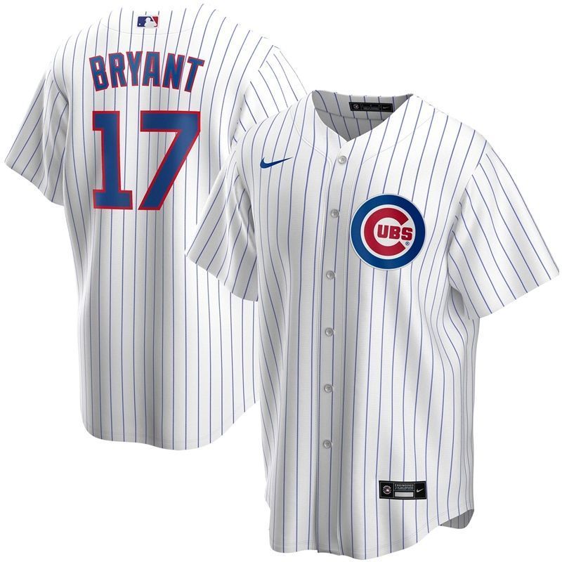 Chicago Cubs Kris Bryant #17 2020 MLB White Jersey