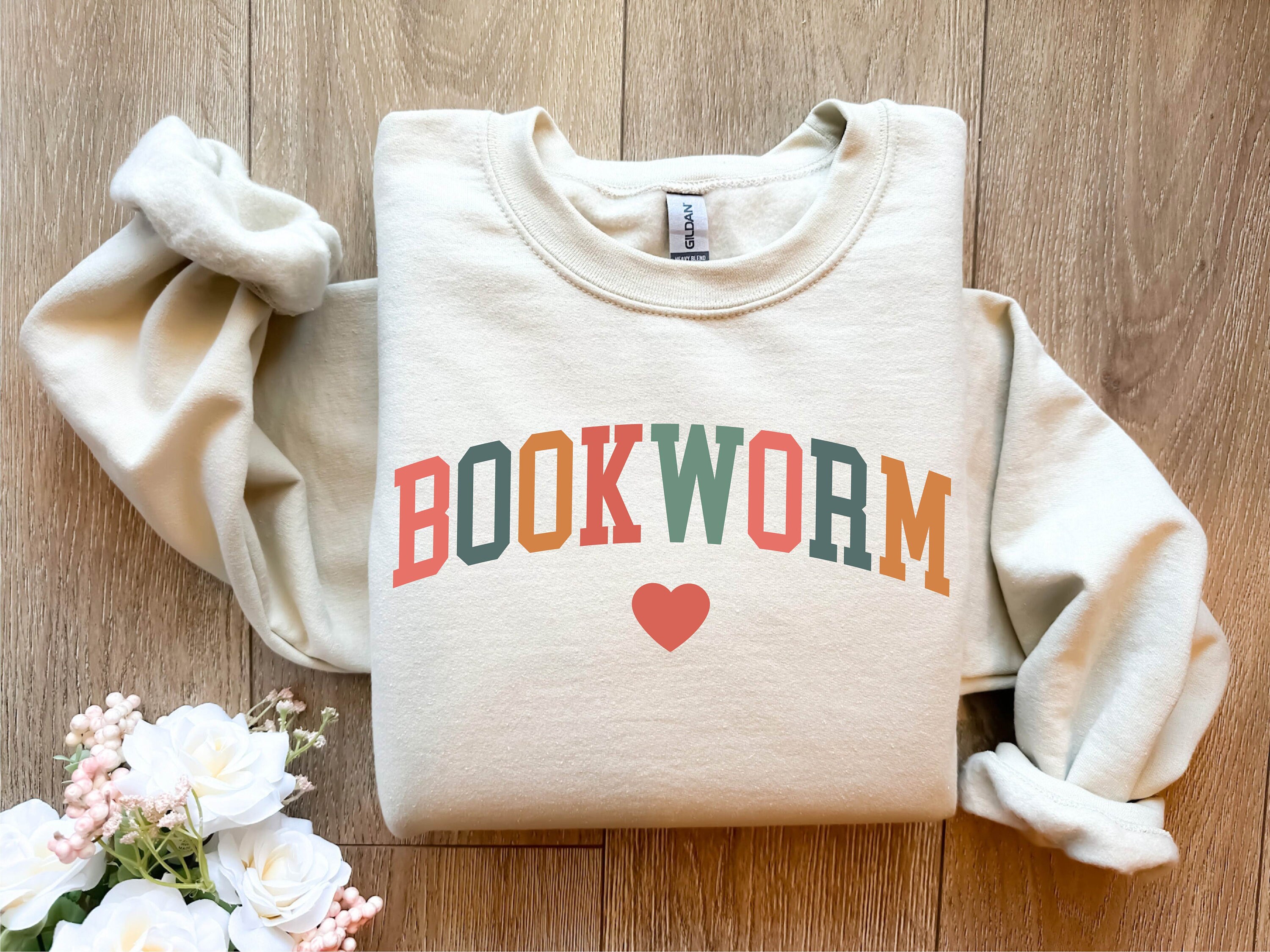 Bookworm Sweatshirt, Gift for Book Lover, Retro Teacher Shirt, Back To School, Teacher Appreciation Gift, New TeacherGift