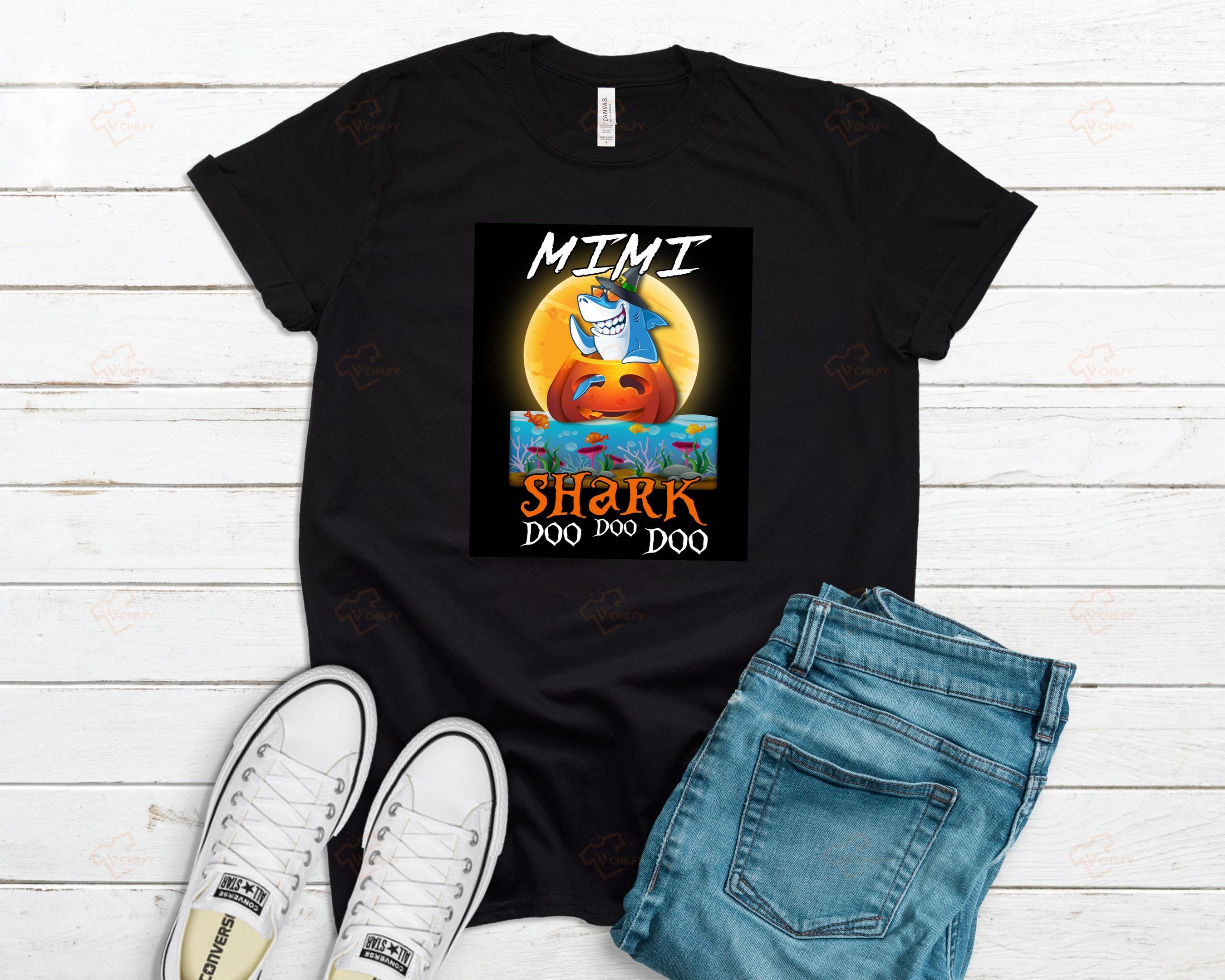Mimi Shark Pumpkin Shirt, Funny Halloween Pumpkin Shirt, Halloween Costume, Halloween Unisex Tshirt