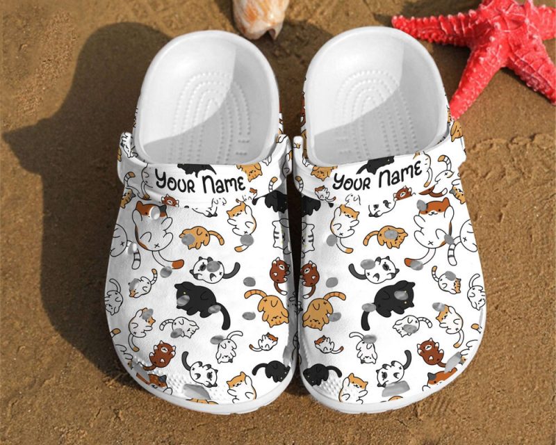 Cat Pattern Gift For Lovers Comfortable Summer Rubber clog Shoes Comfy Footwear