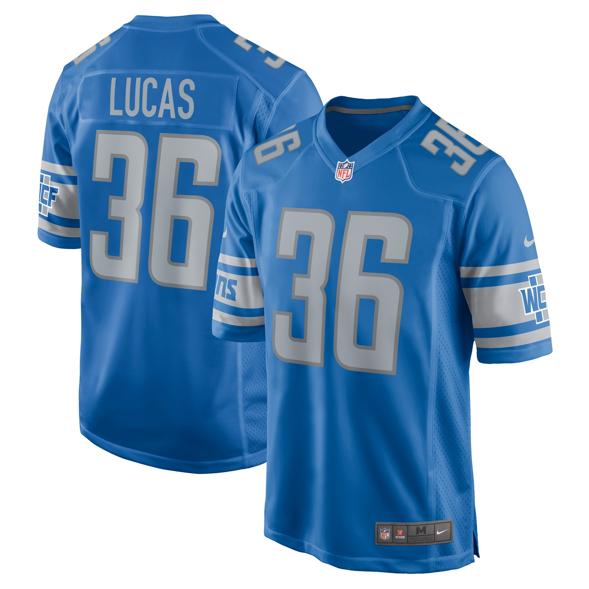 Chase Lucas Detroit Lions Player Game Jersey – Blue NFL