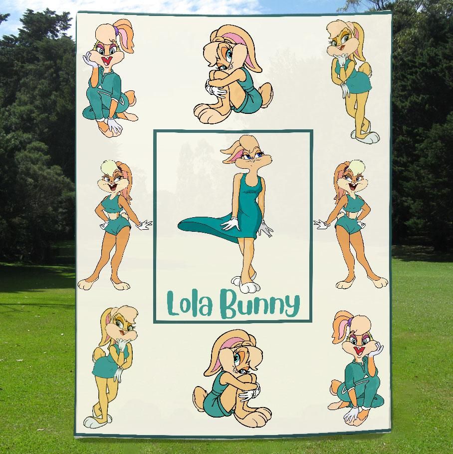 Lola Bunny Looney Tunes Cartoon Fan Cozy Sherpa Blanket, Gift Fleece Blanket, Custom Blankets, Blanket Sofa Bed, Photo Blanket, 3D Print Blanket