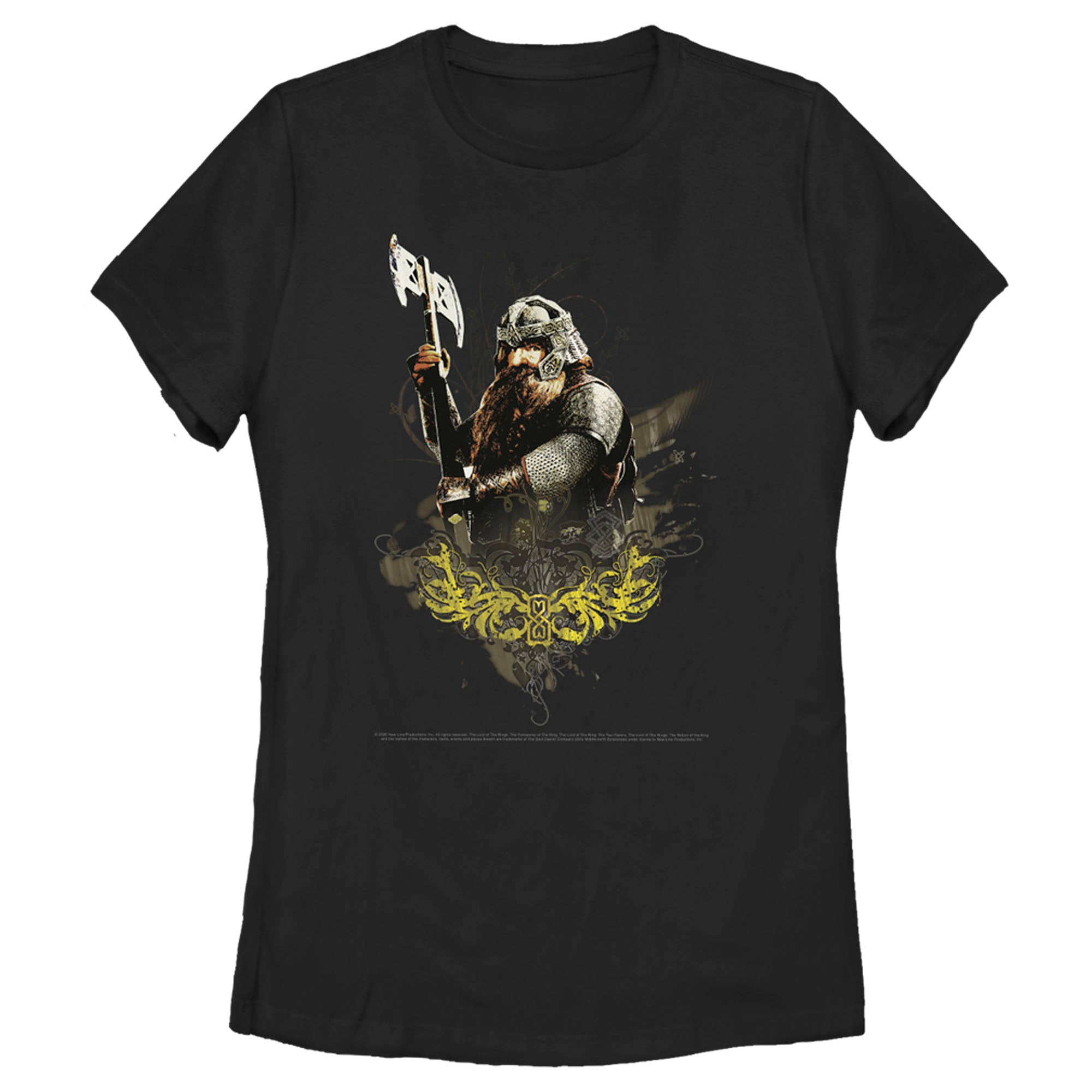 The Lord Of The Rings Women’S Fellowship Of The Ring Gimli Paint Splatter  T-Shirt