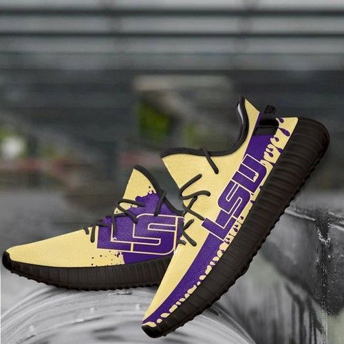 Yeezy Shoes Ncaa Lsu Tigers Logo Yeezy Boost Sneakers