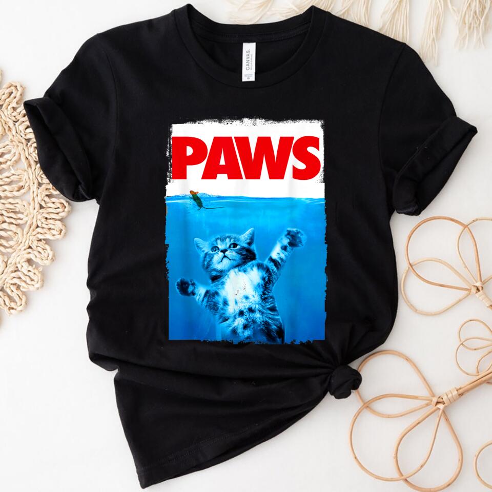 Paws Cat And Mouse Top, Cute Funny Cat Lover Parody Top Women Shirt – Trending Personalized