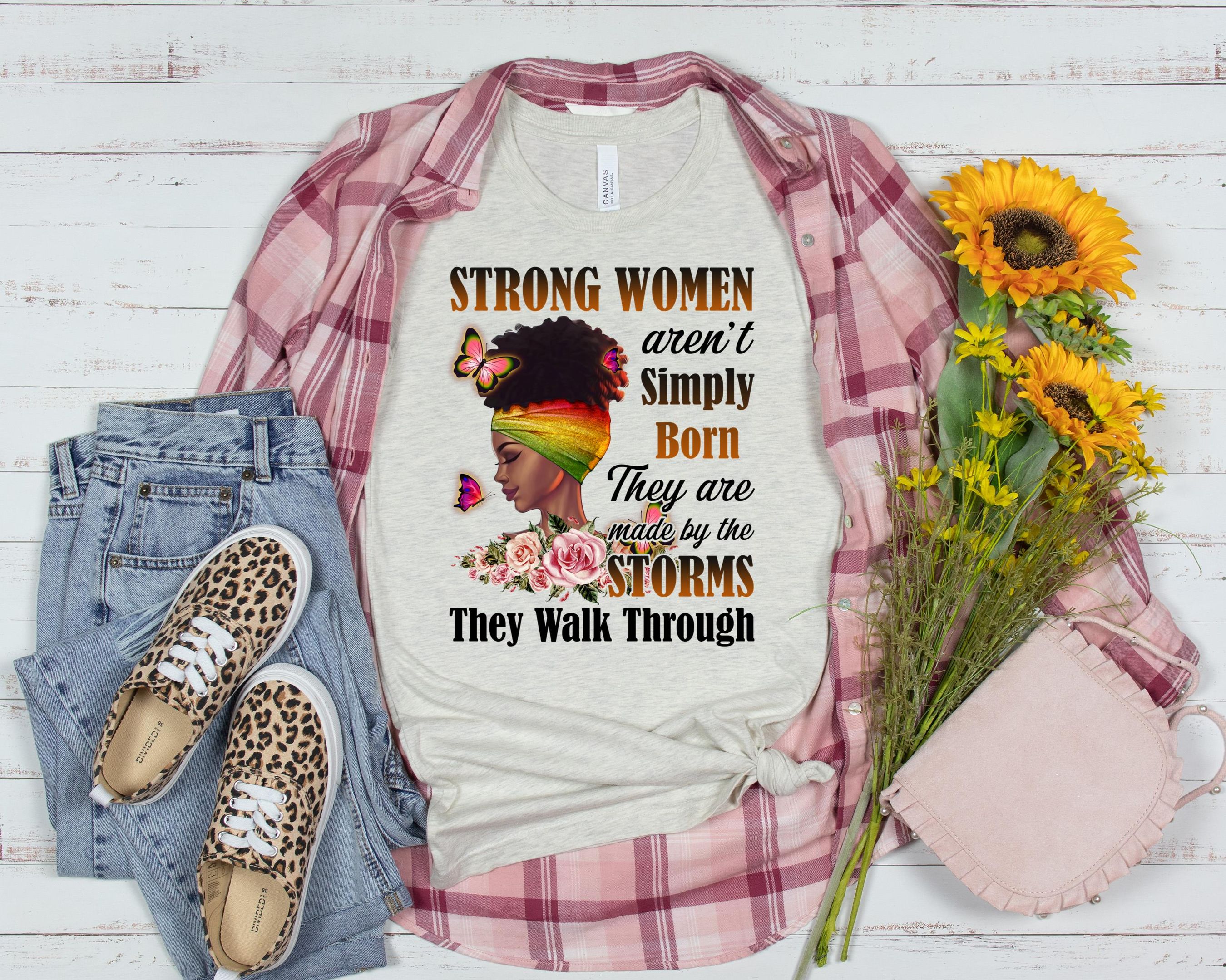 Strong Women Made By The Storms Shirt, Black Girl Shirt, Locs Shirt, Afro Girl Shirt, Melanin Girl Shirt, Black Queen Shirt