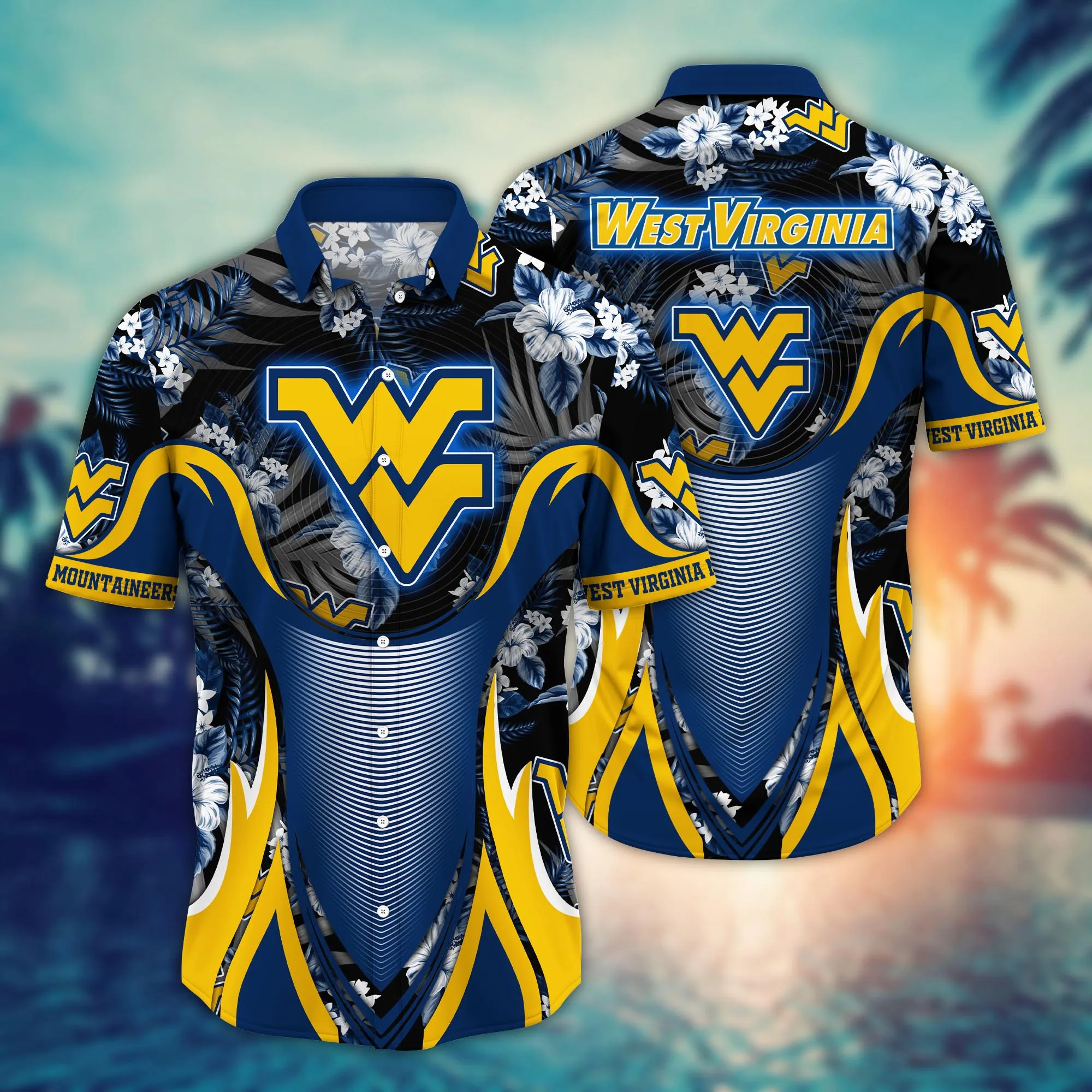 West Virginia Mountaineers NCCA Hawaiian Shirt Watermelons Aloha Shirt