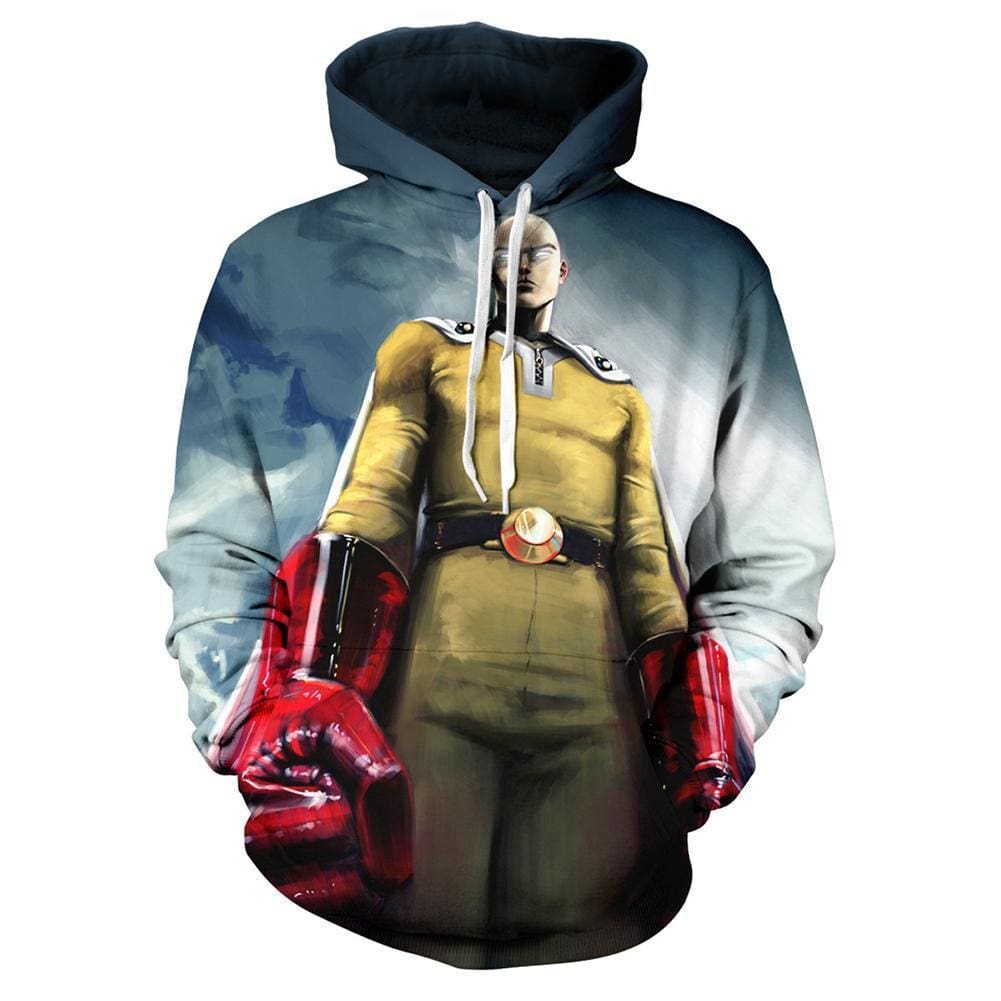One Punch Man Hoodies - Anime Pullover Hooded Sweatshirt New Hoodies