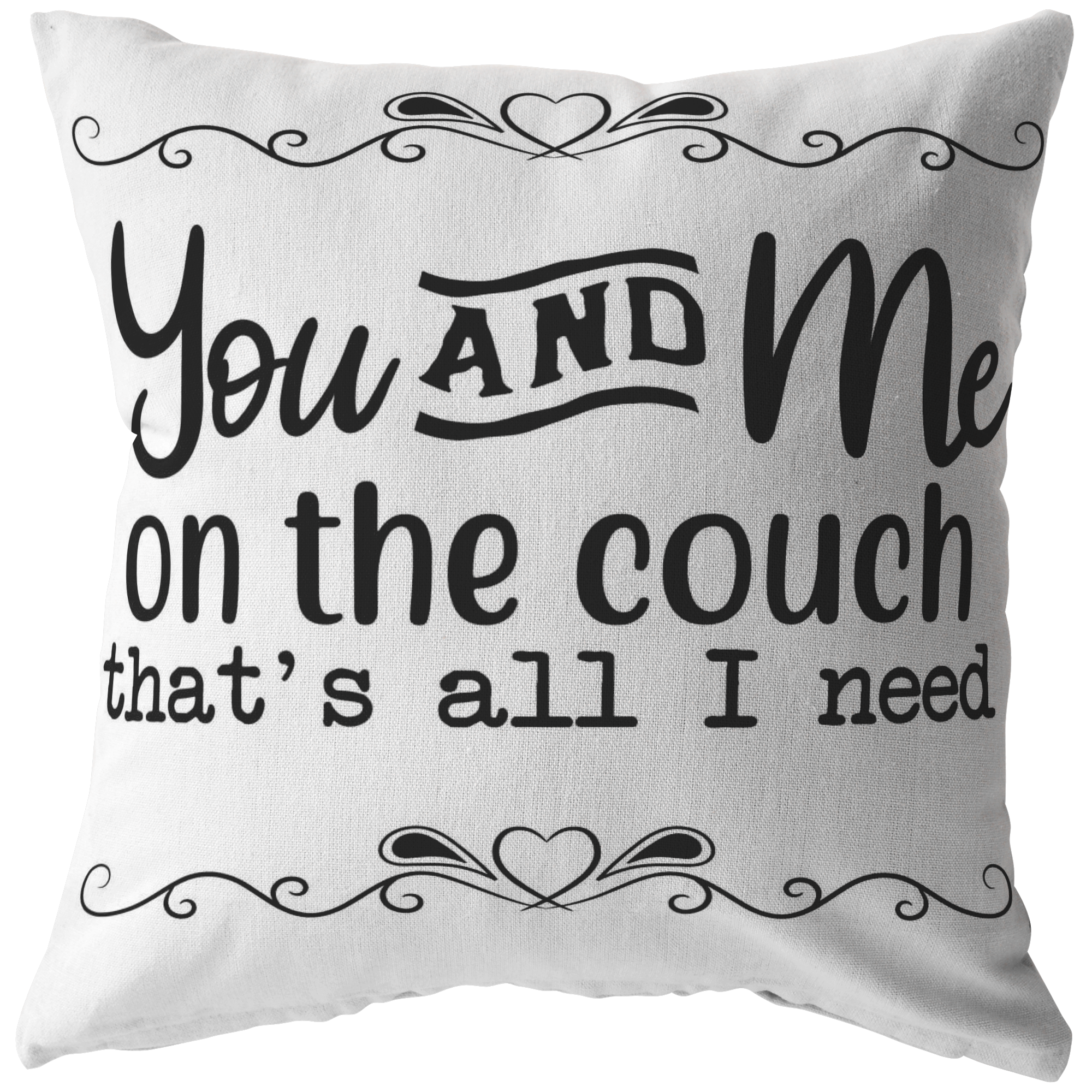 Throw Pillows Valentines Gift For Him Her Home Decor  You And Me On The Couch