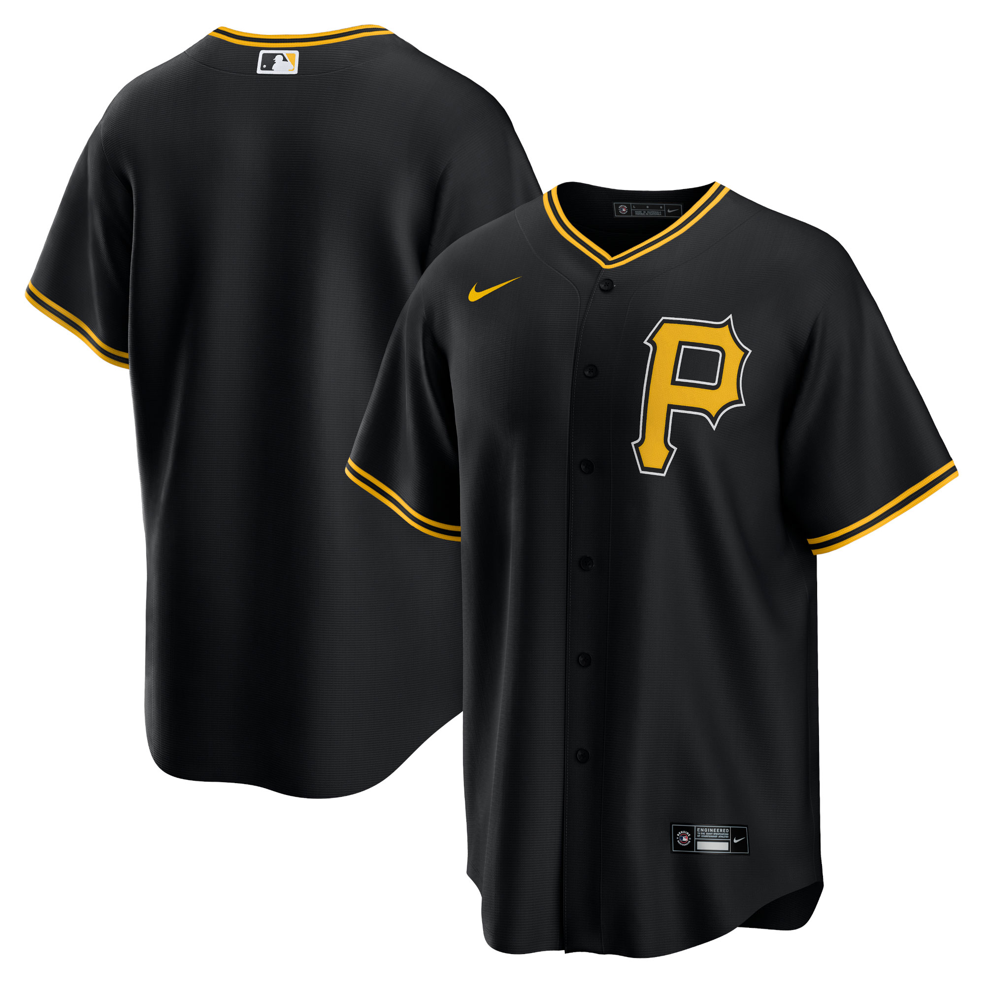 Pittsburgh Pirates Alternate Replica Team Jersey – Black