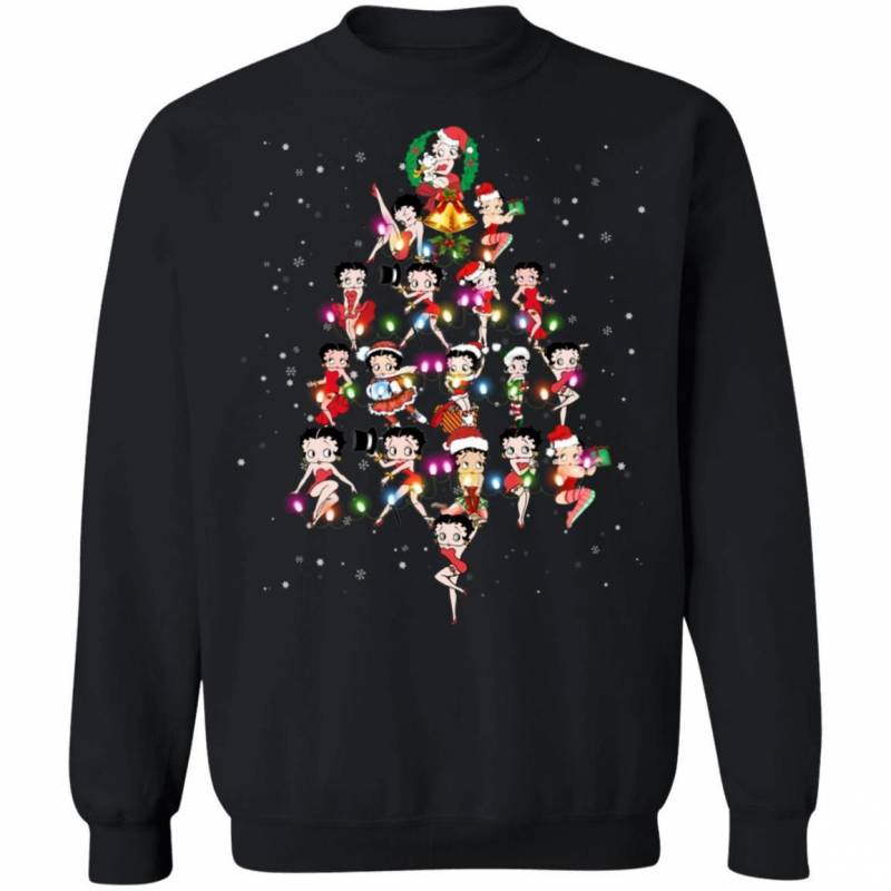 1930s Icon From ShopsPost Christmas Tree Betty Boop Sweatshirt Christmas Shirt