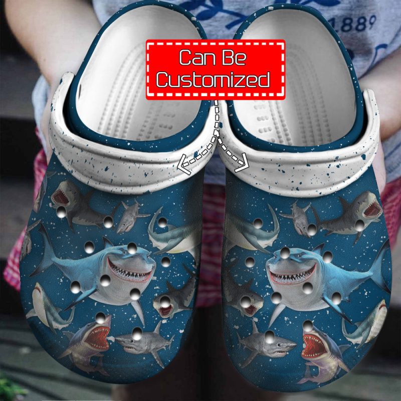 Animal – Personalized Blue Shark Lovers Clog Shoes For Men And Women