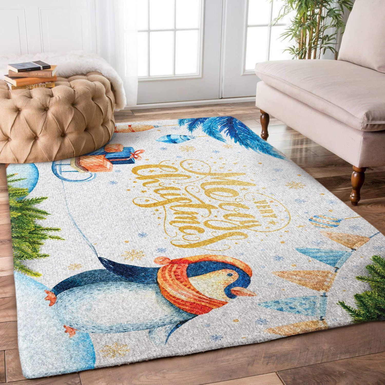 Christmas Penguin Rug