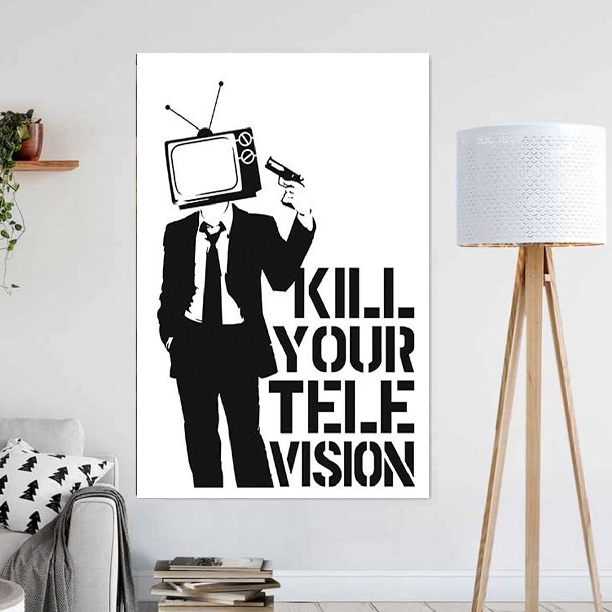 Banksy Canvas Wall Decor Kill Your Television Wall Art Home Decor