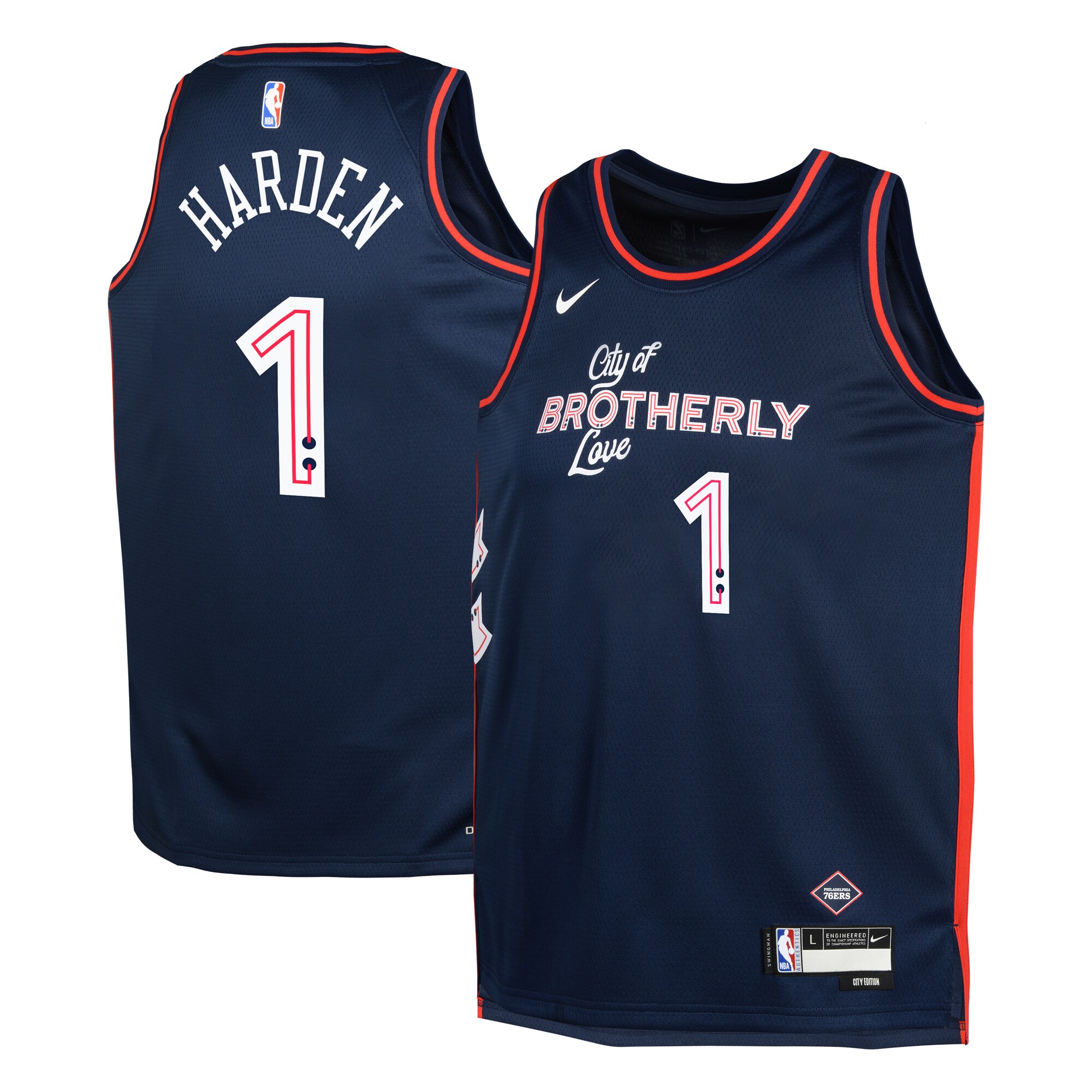 Philadelphia 76ers City Edition Swingman Jersey 23 – Navy – James Harden – Youth