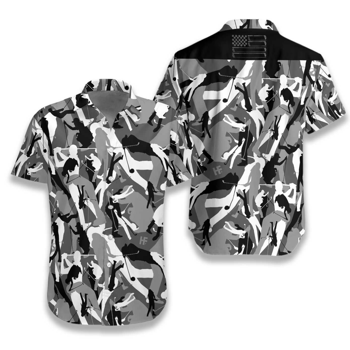 Golf Camouflage Seamless Pattern 0712 Hawaii Shirt Ha40042